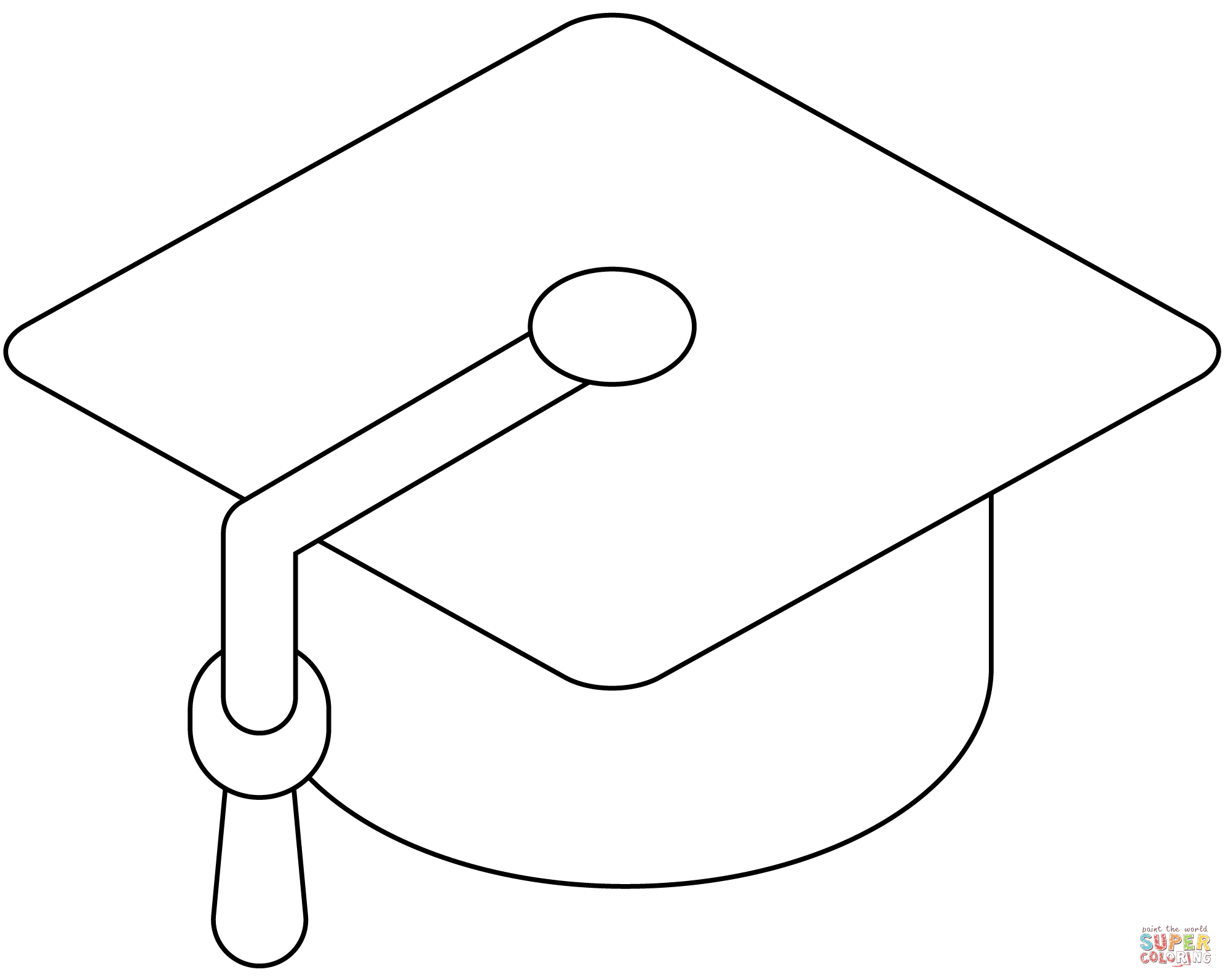 Graduationcap emoji coloring page free printable coloring pages