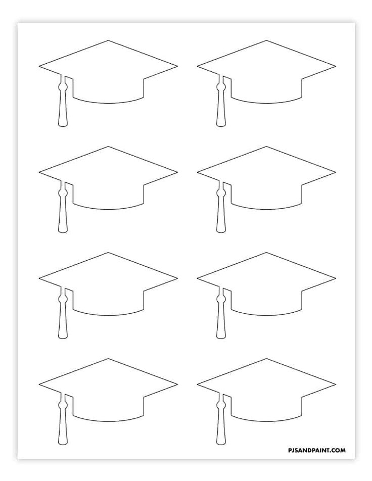 Free printable graduation cap template