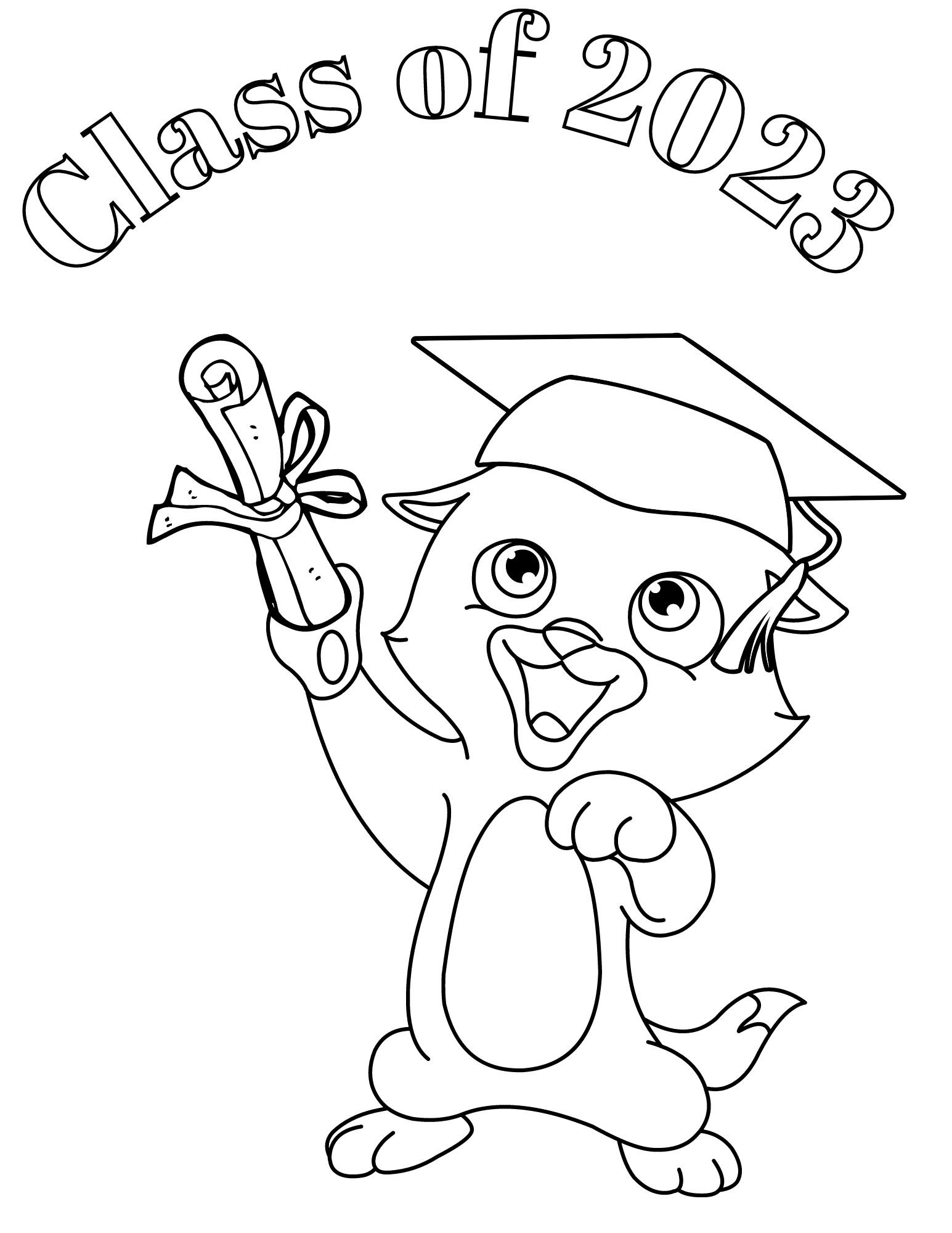 Graduation coloring pages graduation pdf graduation printables graduation coloring sheets class of coloring pages end of school