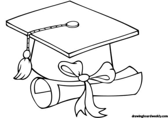 Graduation cap coloring page må tát nghiáp nháºt kã nghá thuáºt bã trai