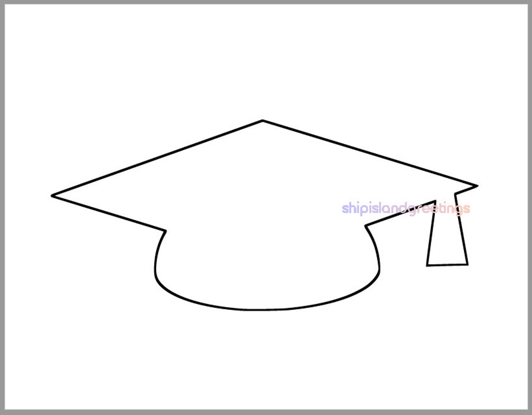 X inch graduation cap template