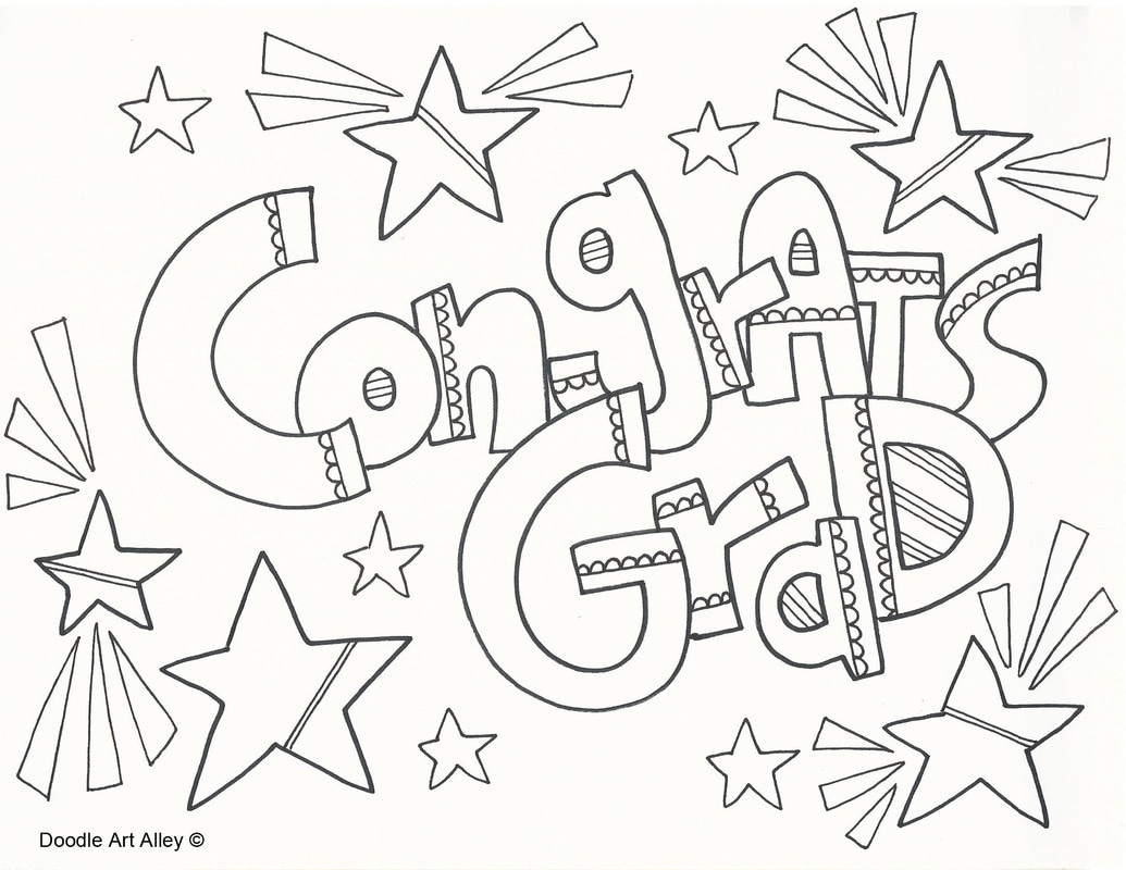 Graduation coloring pages