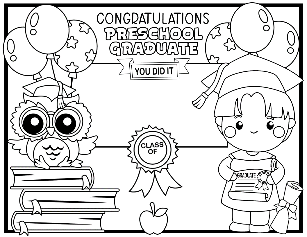 From cap and gown to crayons graduation coloring placemats for your little graduate