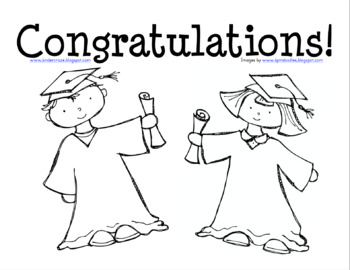 Graduation coloring page for preschool and kindergarten tpt