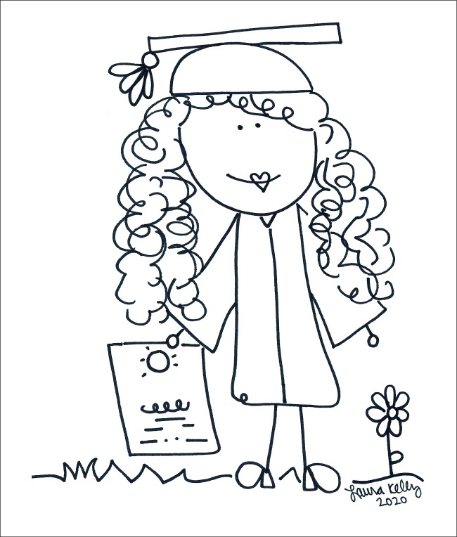 Graduation coloring pages