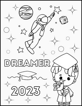 Graduation coloring pages