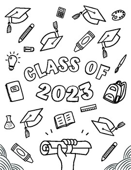 Graduation coloring page tpt