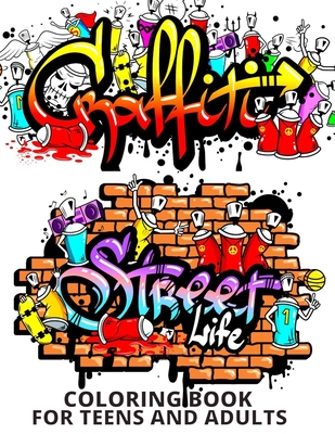 Graffiti coloring book for teens and adults fun coloring pages with graffiti street art drawings fonts quotes and more stress relief and relaxati paperback murder by the book