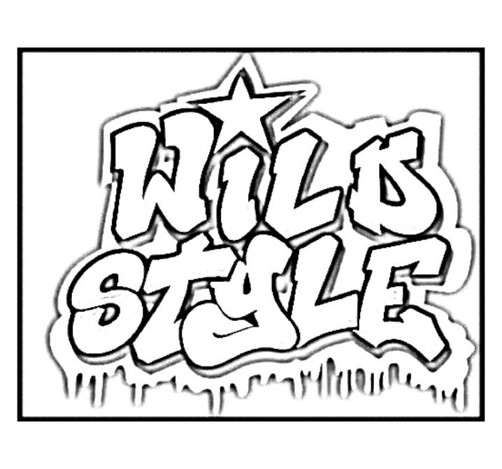 Logo from the movie wild style graffiti alphabet wildstyle tattoo coloring book coloring books