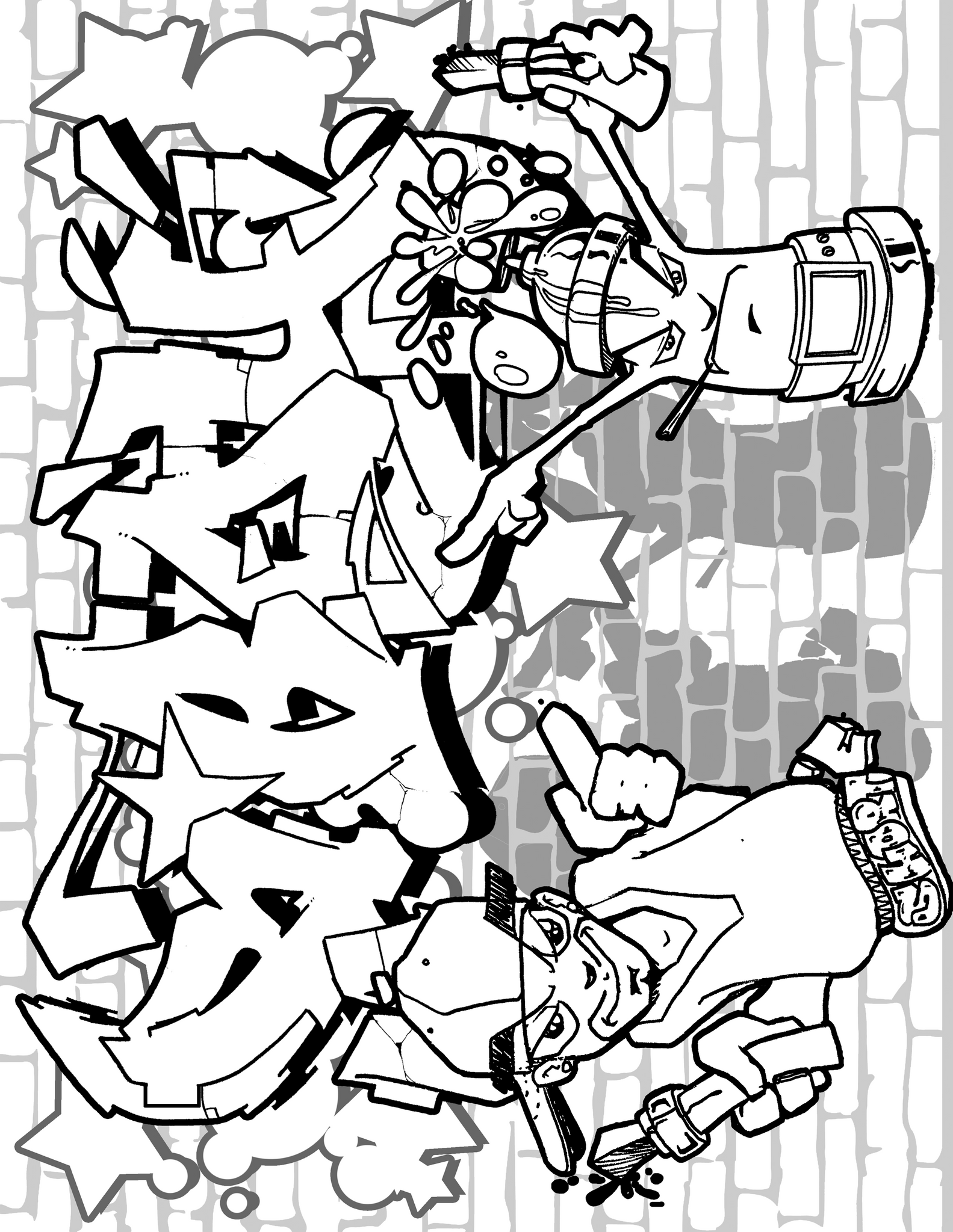 Hip hop digital coloring book â wigz co