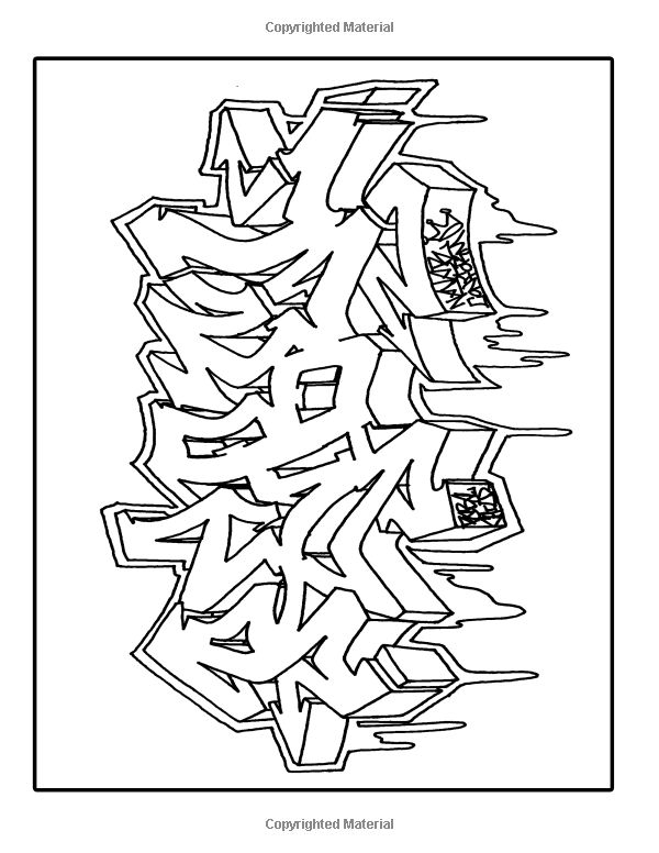 Graffiti coloring book for adults a collection of graffiti pieces and black book sketches by artist samuel nygard gambar