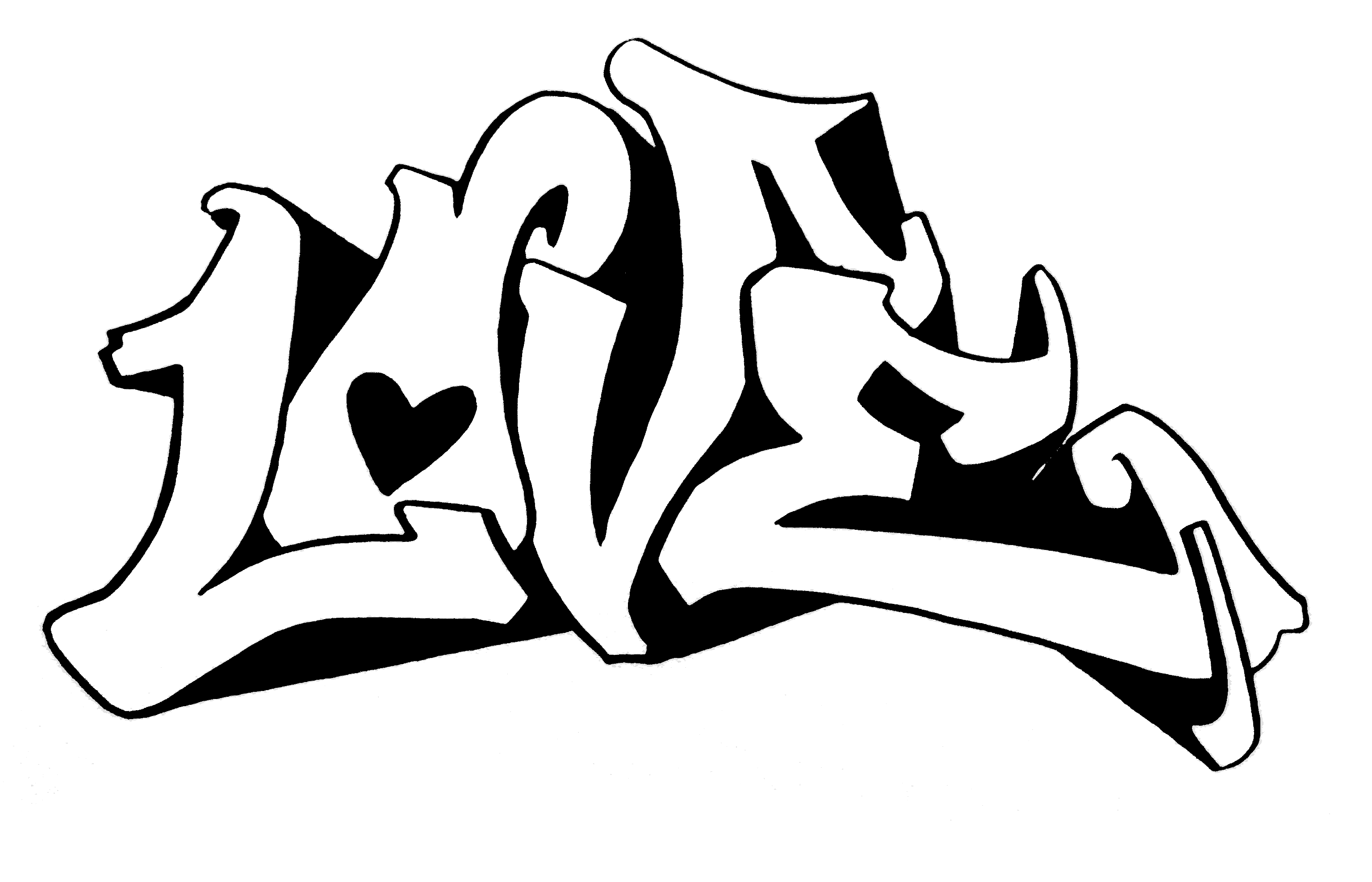 Graffiti coloring pages for teens and adults