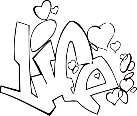 Life graffiti coloring page free printable coloring pages