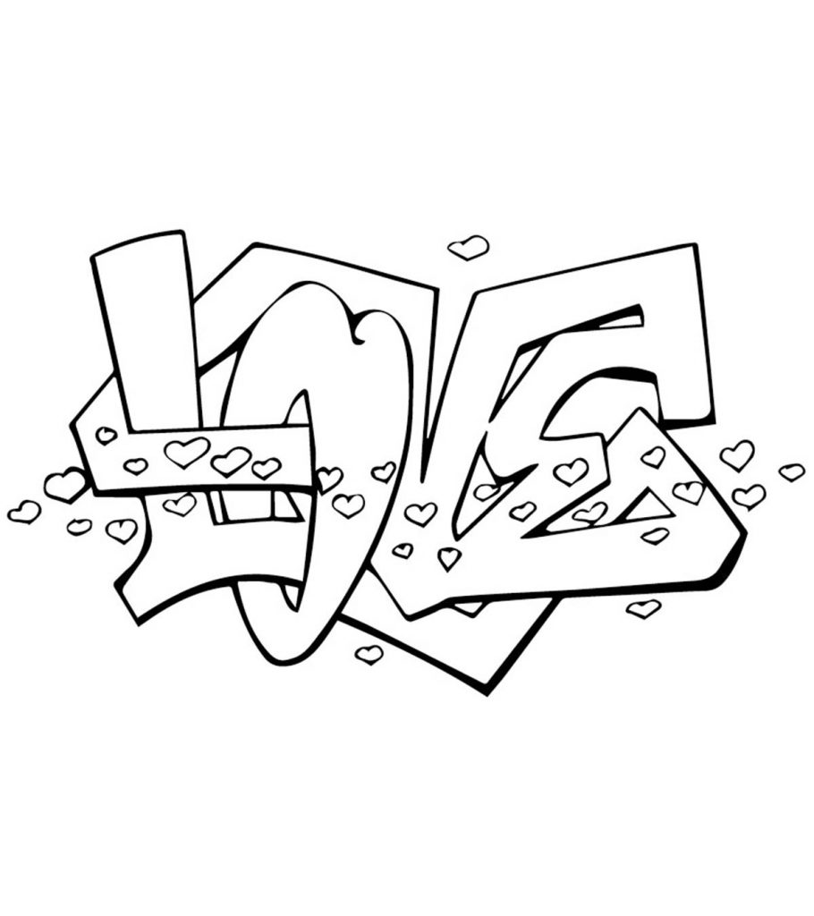 Top free printable graffiti coloring pages online