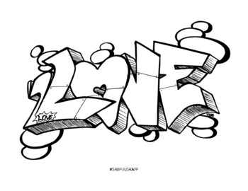 Graffiti coloring pages tpt