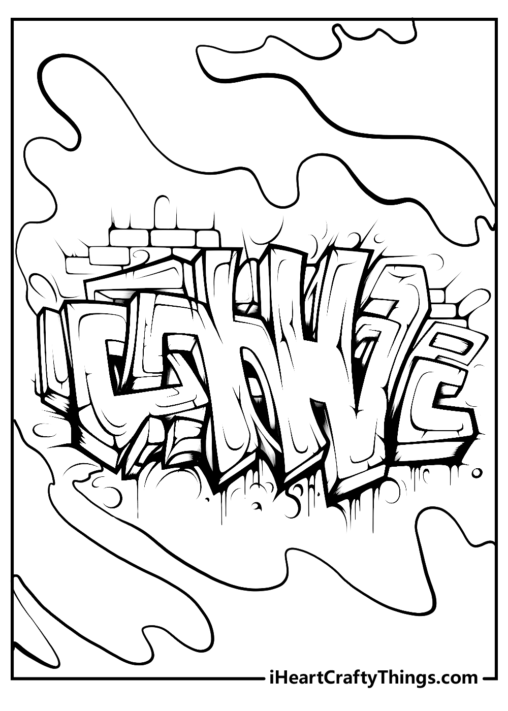 Printable graffiti coloring pages updated