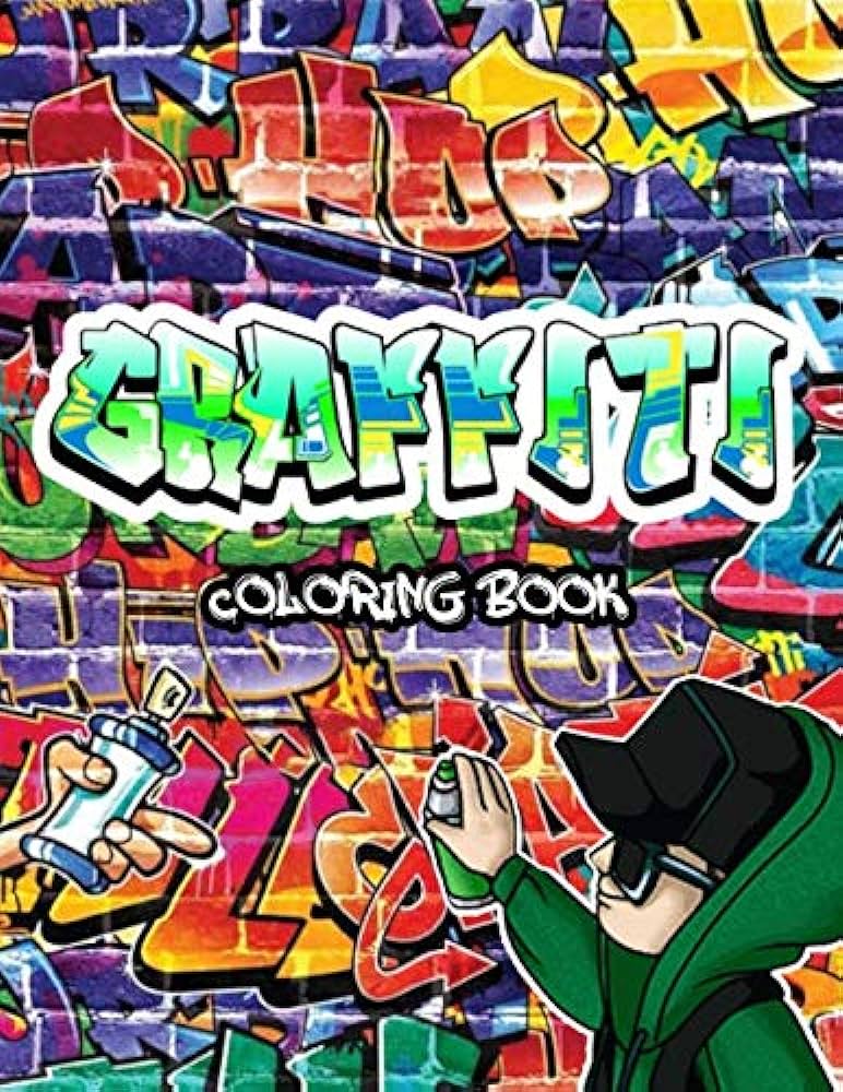 Graffiti coloring book an adults coloring book stress relieving doodles patterns graffiti coloring pages norris schuppe books