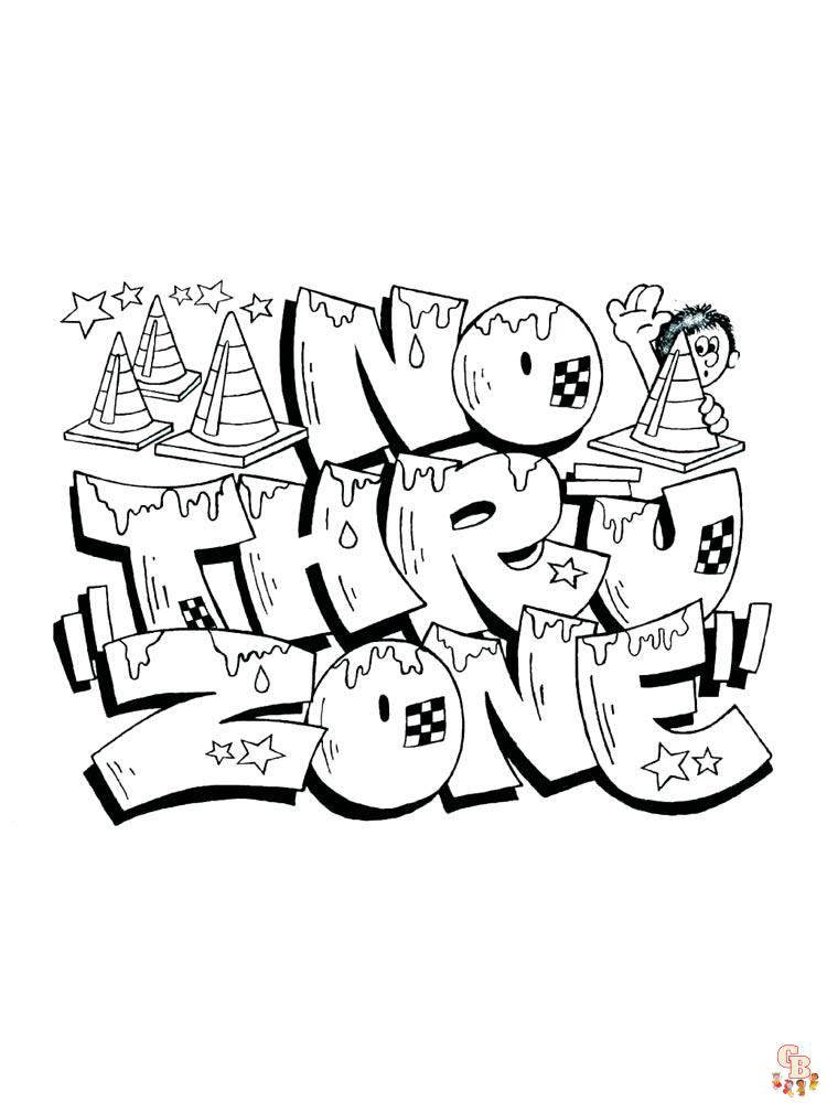 Free printable graffiti coloring pages