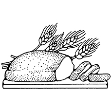 Yummy bread coloring pages for your little one