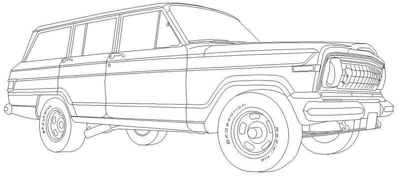 Classic wagoneer for the jeep coloring book jeep grand jeep jeep art