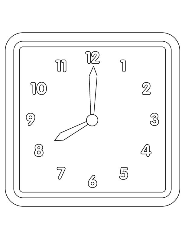 Wall clock coloring page download free wall clock coloring page for kids best coloring pages