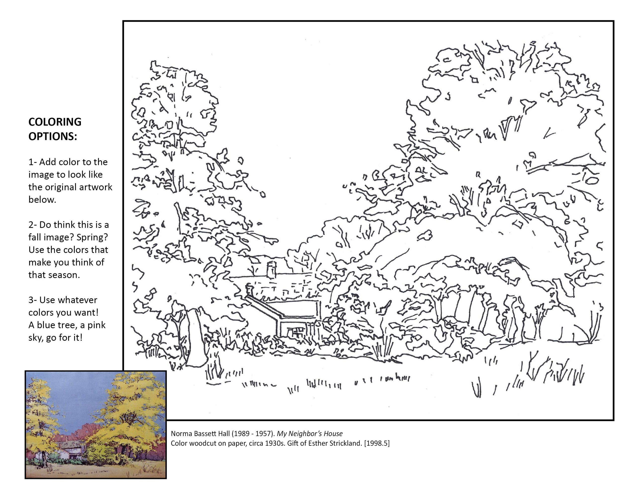 Coloring pages charles h macnider art museum