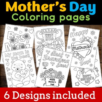 Mothers day coloring pages mothers day craft card grandma mom activities