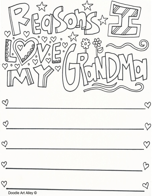 Grandparents day coloring pages