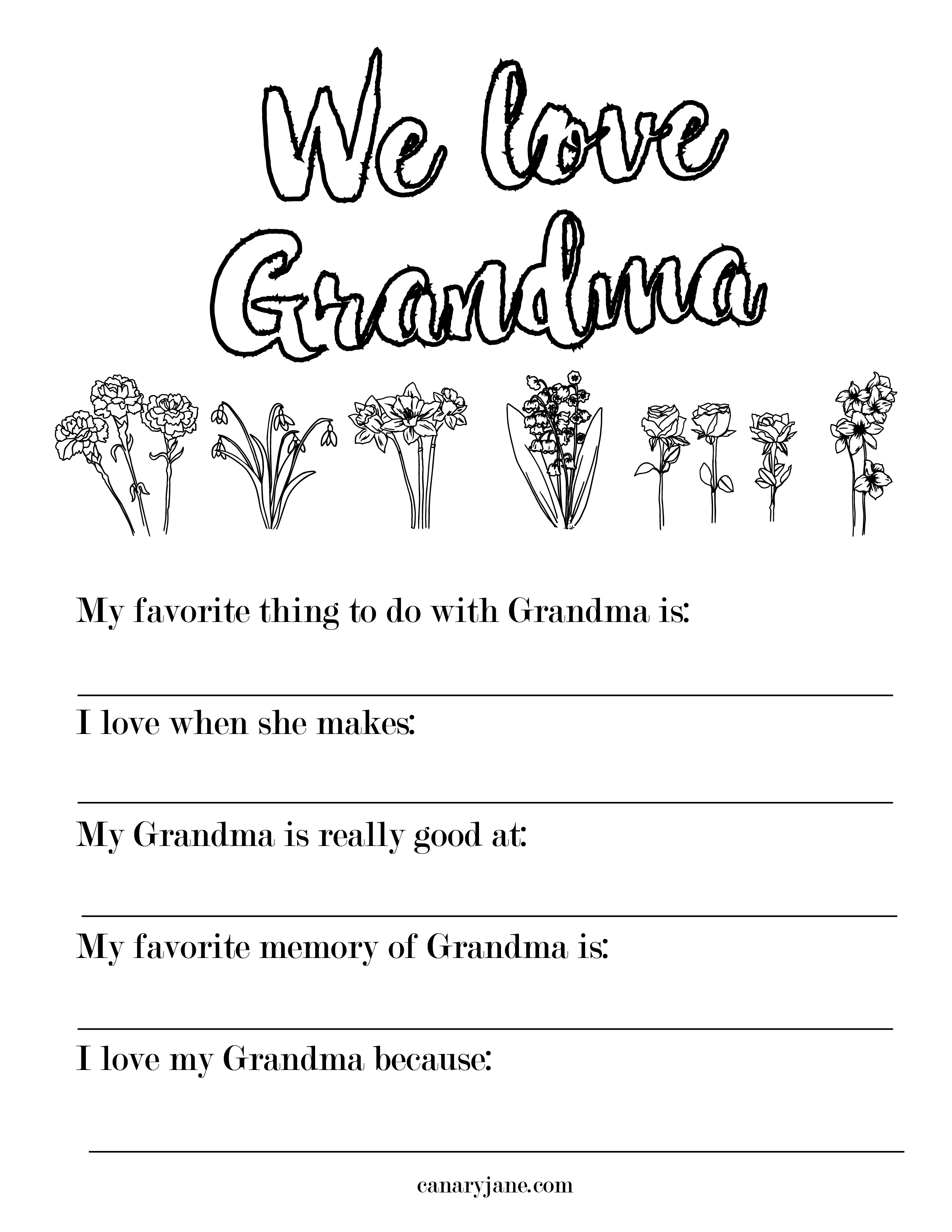 Free printable coloring pages for mothers day and grandma