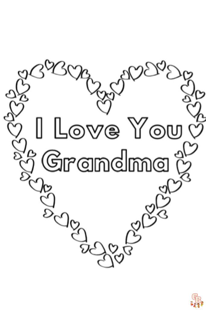 Free printable grandma coloring pages for kids