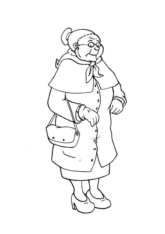 Coloring pages grandma coloring