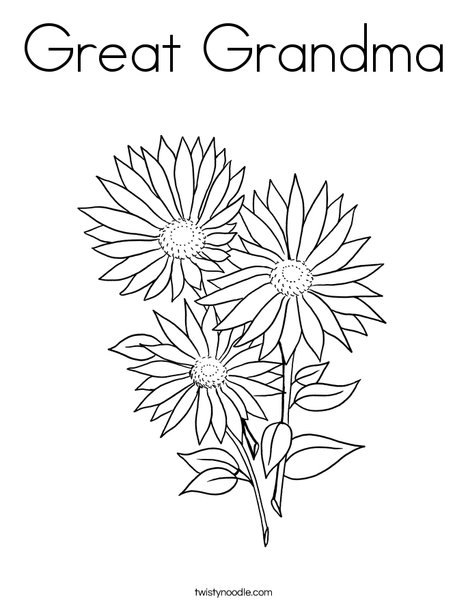 Great grandma coloring page