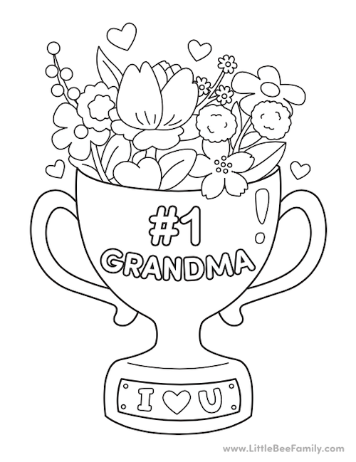 Grandparents day coloring pages