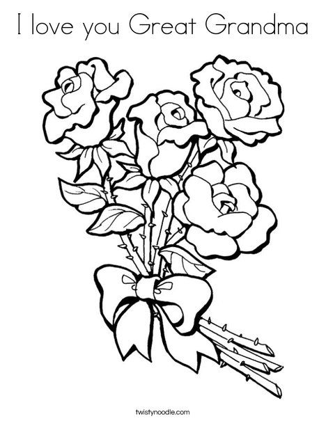 I love you great grandma coloring page valentine coloring pages flower coloring pages rose coloring pages