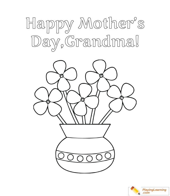 Happy mothers day grandma coloring page free happy mothers day grandma coloring page