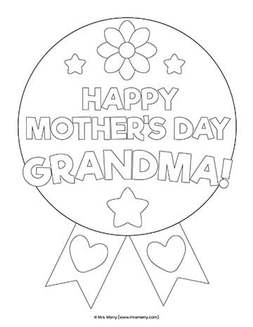 Mothers day coloring pages printable mrs merry