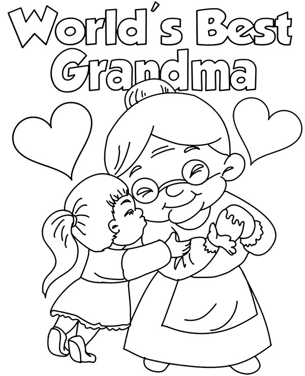 Printable greetings card for a grandmas day