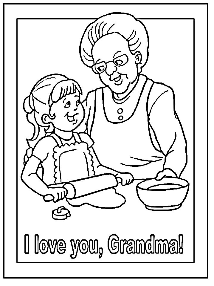 Free printable grandparents day coloring pages