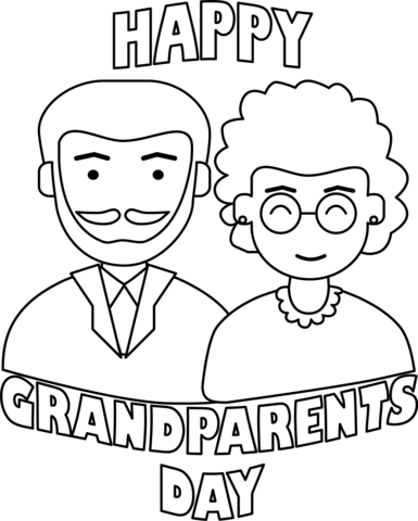 Grandparents day coloring page free printable coloring pages