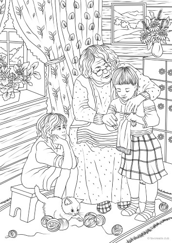 Grandmas knitting â favoreads coloring club