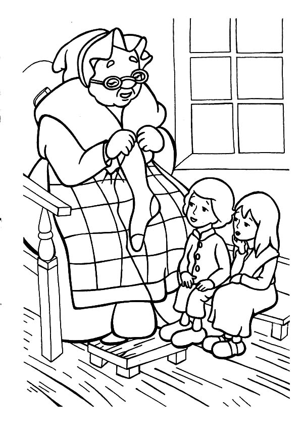 Grandmother is telling story while knitting coloring pages color luna people coloring pages coloring pages coloring pages for kids