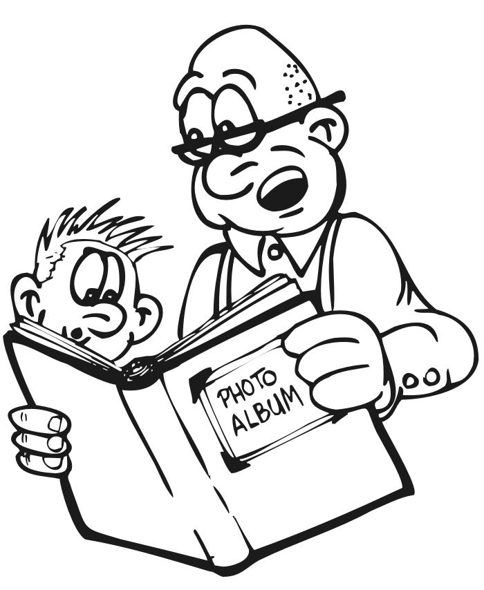 Grandpa coloring page family coloring page