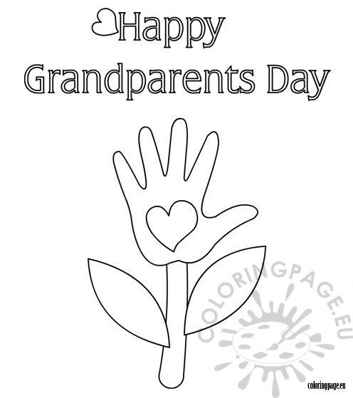 Grandparents day coloring page printable coloring page