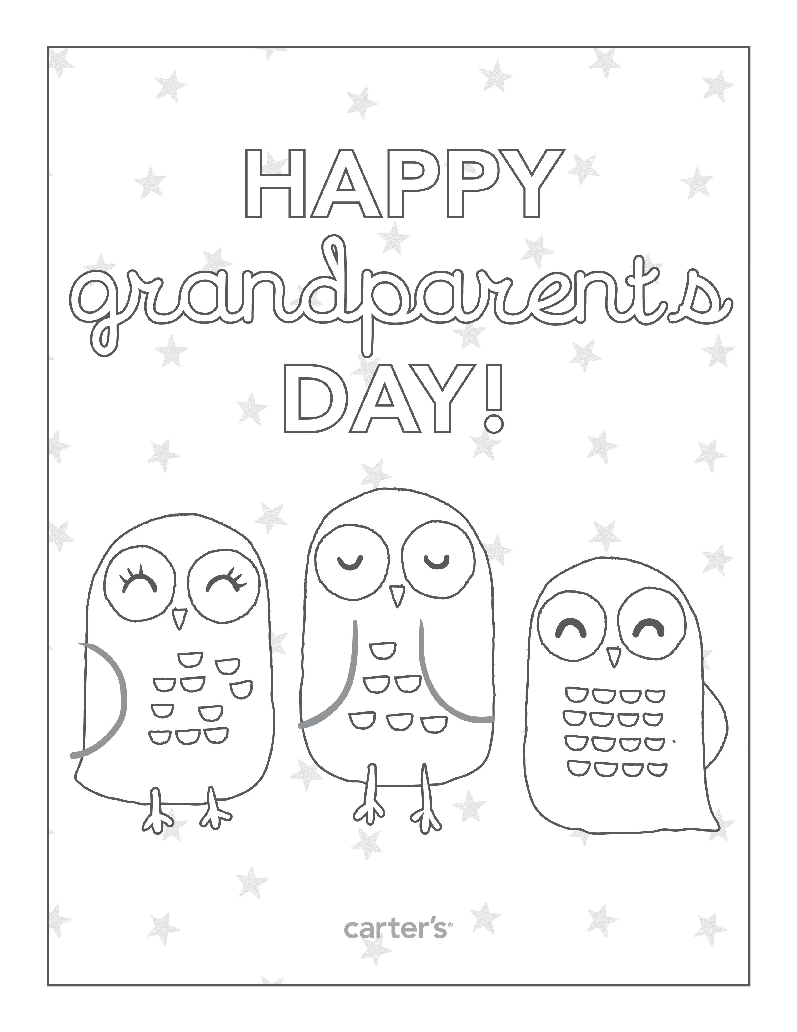 Grandparents day coloring pages