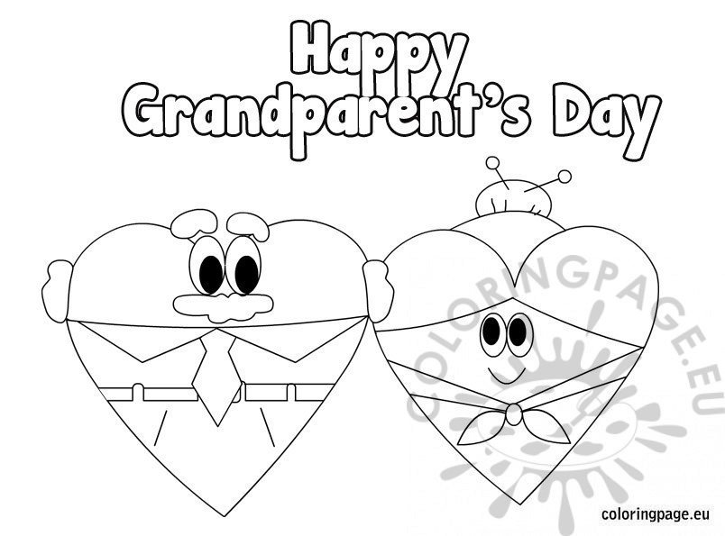 Happy grandparents day coloring sheets coloring page