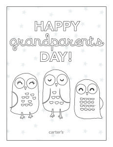 Free printable grandparents day coloring pages from carters happy grandparents day grandparents day grandparents day cards