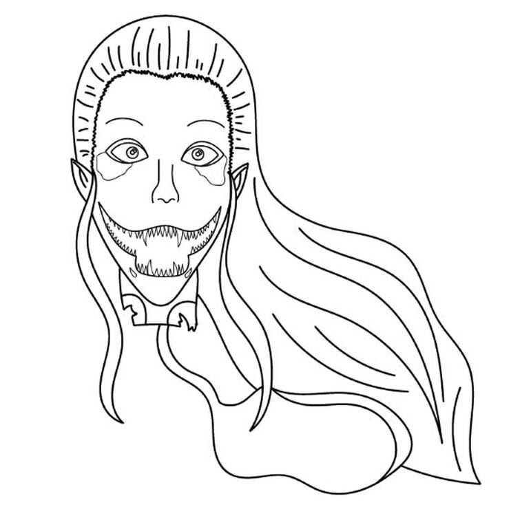 Eyes horror game coloring pages