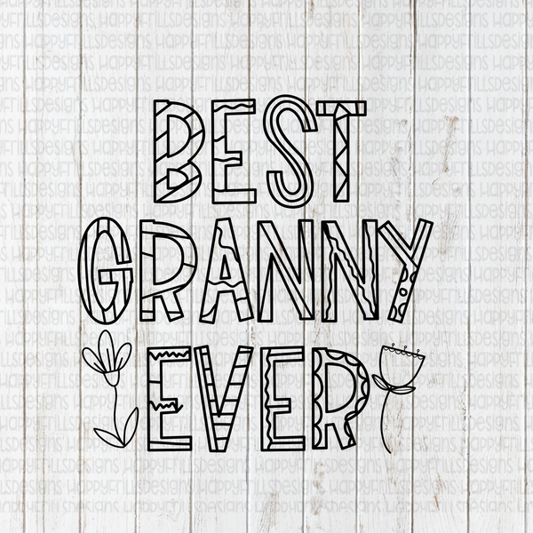 Best granny ever coloring sheet â designs