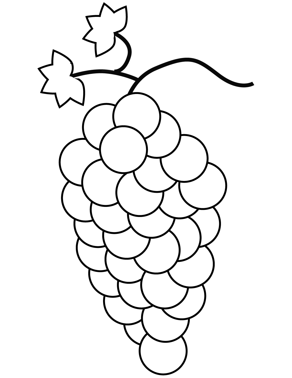 Grapes coloring pages