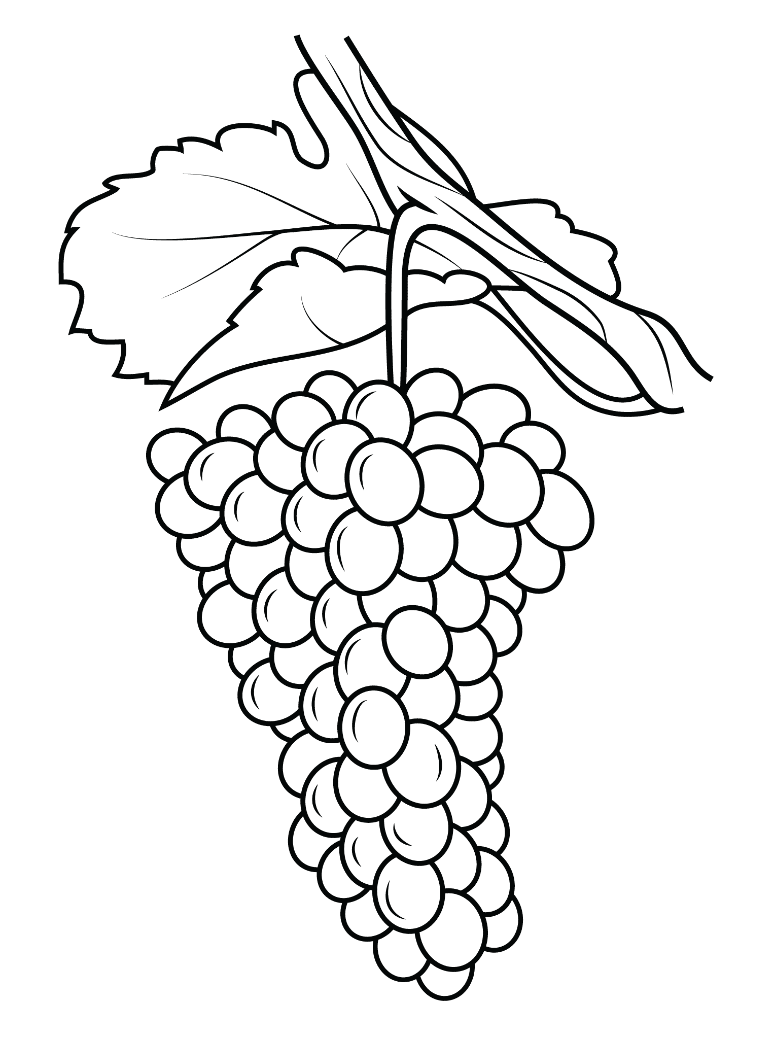 Grapes coloring pages